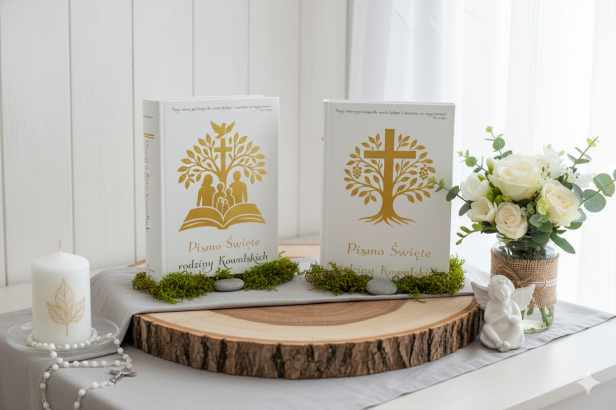 Biblia Tysiąclecia – format oazowy z nadrukiem UV | Pismo Święte Starego i Nowego Testamentu | Prezent religijny w twardej oprawie