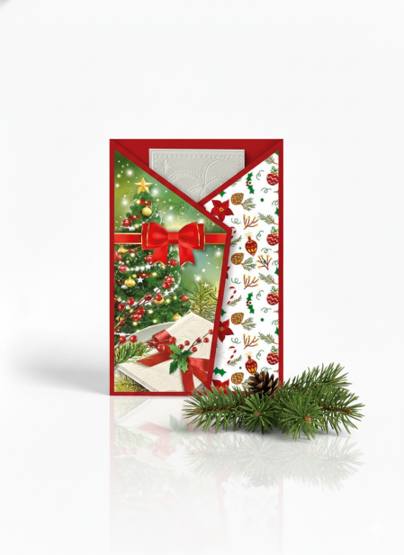model 1 - Karnet z życzeniami i opłatkiem Wigilijnym – Kartka Świąteczna