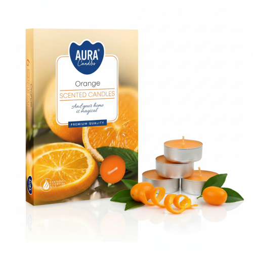 Podgrzewacze zapachowe Pomarańcza Orange – świeczki tealight o cytrusowym aromacie