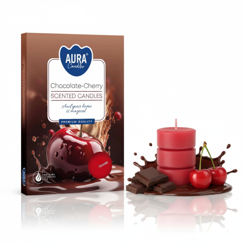 Podgrzewacze zapachowe Czekolada i Wiśnia – świeczki tealight o deserowym aromacie