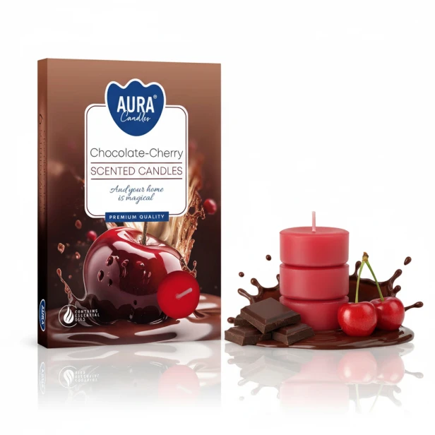 Podgrzewacze zapachowe Czekolada i Wiśnia – świeczki tealight o deserowym aromacie