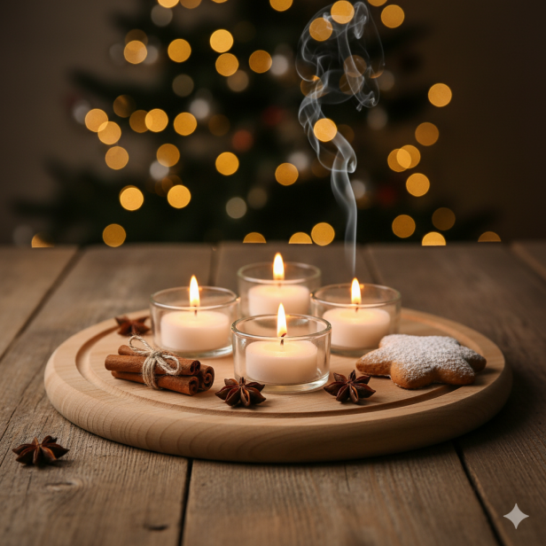 Podstawka bukowa – deska dekoracyjna i świecznik z naturalnego drewna