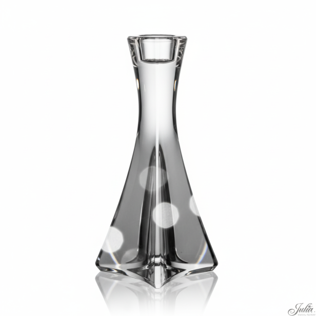 Świecznik kryształowy GLAMOUR 18 cm – elegancja i blask szkła z Huty Julia