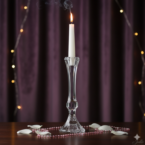 Świecznik kryształowy CRYSTAL 17 cm – blask i elegancja polskiego szkła z Huty Julia