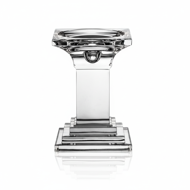 Świecznik kryształowy MODERN CRYSTAL 13,5 cm – nowoczesna elegancja szkła z Huty Julia