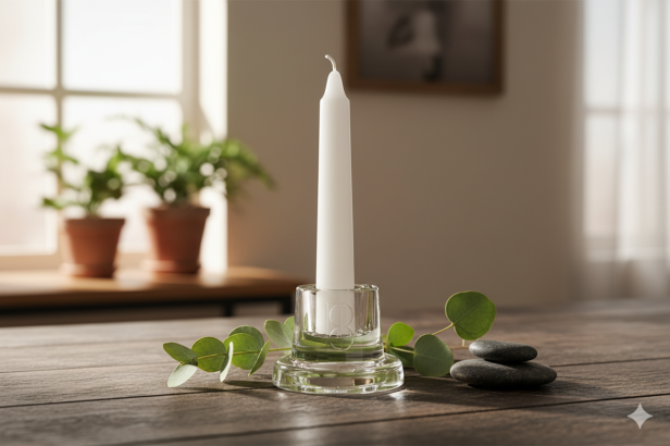 Świecznik szklany na świece stołowe – elegancki i uniwersalny dodatek do dekoracji stołu