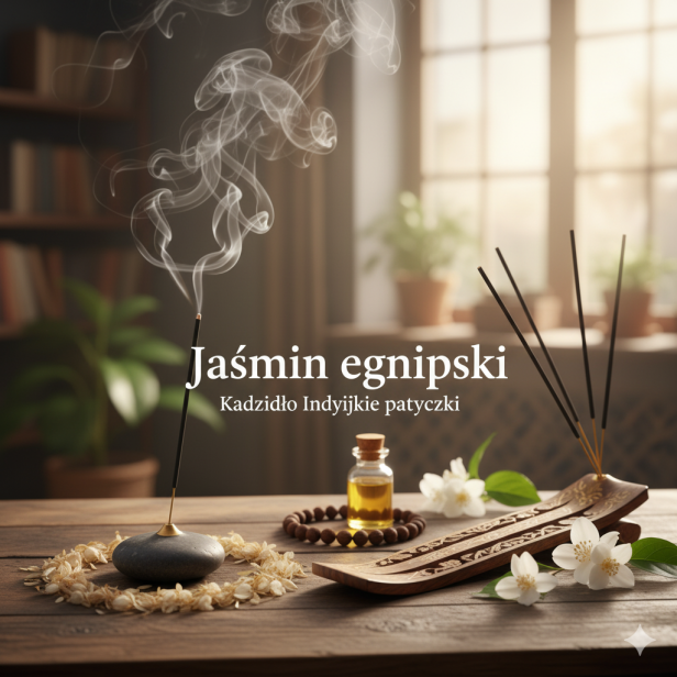 Kadzidło indyjskie patyczki JAŚMIN EGIPSKI – kwiatowy aromat spokoju i duchowej harmonii