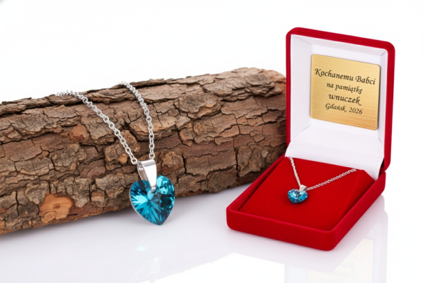 Zawieszka Swarovski „Serce Oceanu” z łańcuszkiem pr. 925 – blask głębi i uczuć z dedykacją