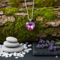 Zawieszka Swarovski „Royal Pink Heart” z łańcuszkiem pr. 925 – symbol miłości i wdzięczności w aranzacji