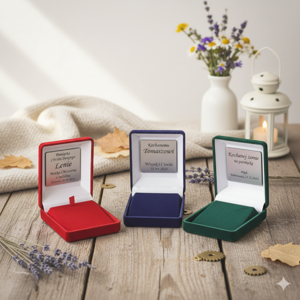 SRK pudełka etui do wyboru - Zawieszka Swarovski „Royal Blue Heart” z łańcuszkiem pr. 925 – symbol elegancji i uczuć z dedykacją