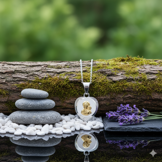 Srebrny medalik Matka Boska Częstochowska z łańcuszkiem pr. 925 – pamiątka wiary i opieki Maryi