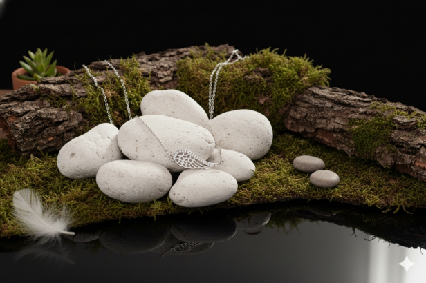 Naszyjnik „Skrzydło Anioła” srebrna celebrytka pr. 925 – symbol opieki i światła