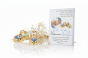 Obrazek 3D z bucikami CARMANI CRYSTALS – Pamiątka Chrztu Świętego | Linia BABY GOLD™
