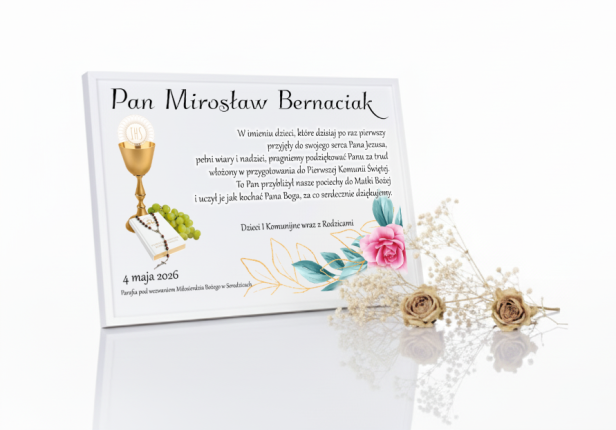 Podziękowanie dla katechetki od dzieci komunijnych – Pamiątkowa statuetka | Linia AUREA CLASSIC™