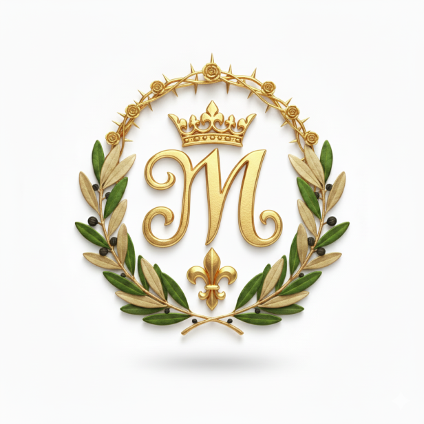 złoty monogram Maryjny