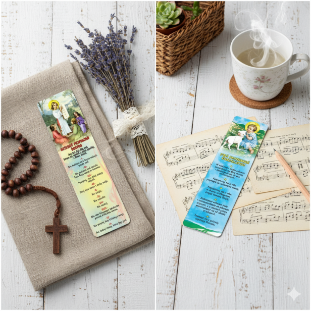 Zakładka do książki – „Przykazania” | Dewocjonalia i prezenty religijne  awers i rewers