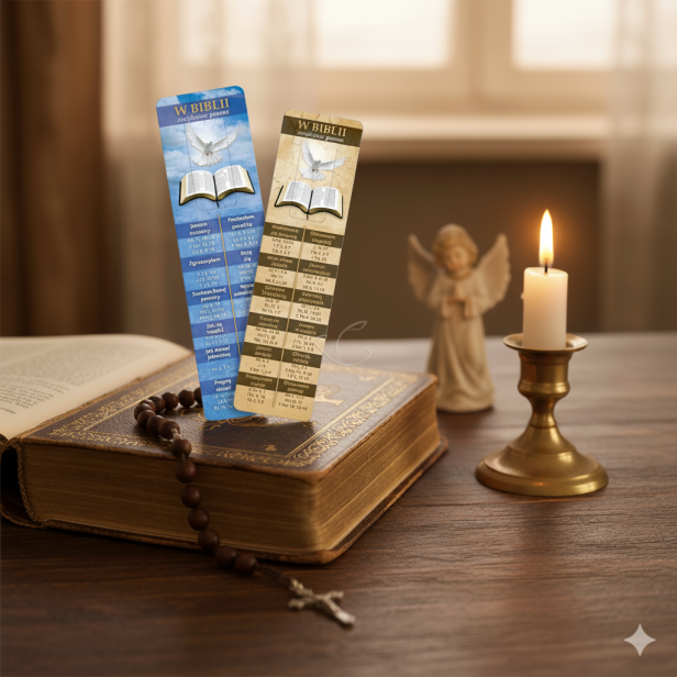 aranżacja -  Zakładka do książki – „W Biblii znajdziesz pomoc”