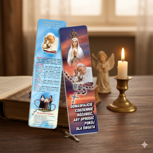 w aranżacji  Zakładka do książki – „Odmawiajcie codziennie różaniec” | Dewocjonalia i prezenty religijne