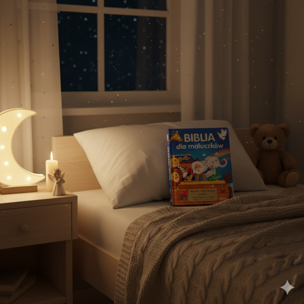 Biblia dla maluszków z grawerowaną dedykacją – Pamiątka Chrztu Świętego | Prezent dla dzieck