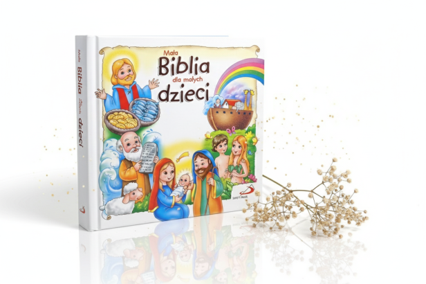 Książka z grawerem – Mała Biblia dla Małych Dzieci | Pamiątka Chrztu Świętego i Komunii