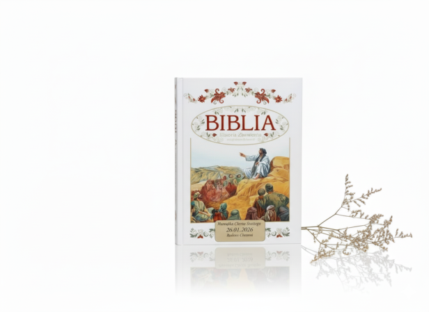 Biblia Historia Zbawienia w Opowiadaniach z grawerem – Pamiątka Chrztu Świętego | Prezent religijny