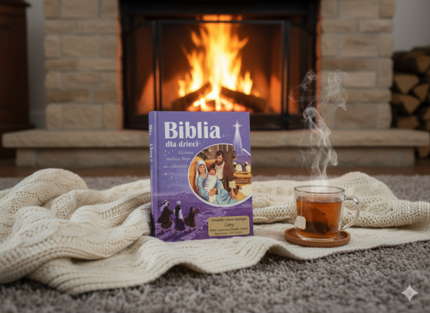 Biblia dla dzieci z grawerowaną dedykacją – Historia miłości Boga do człowieka | Pamiątka Chrztu i Komunii