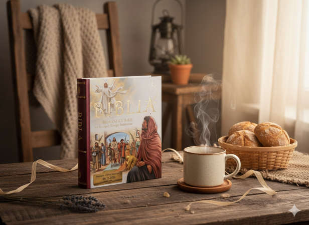 Biblia. Ilustrowane historie ze Starego i Nowego Testamentu – grawerowana dedykacja | Pamiątka Chrztu i Komunii Świętej