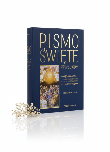 oprawa GRANATOWA Biblia Tysiąclecia – ilustrowane wydanie w eleganckiej oprawie (Muzea Watykańskie)