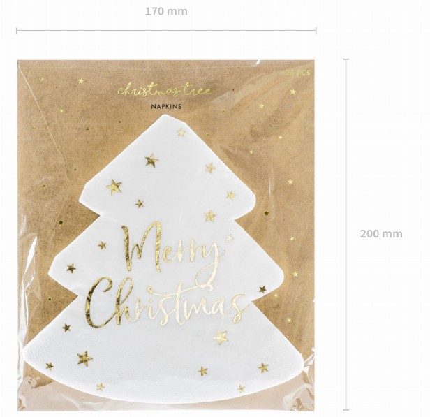 Serwetki świąteczne Choinka - Merry Christmas - 20 szt