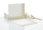 Serwetki ekologiczne białe z ornamentem złotym – 33×33 cm, 20 szt. | Dekor sakramentalny