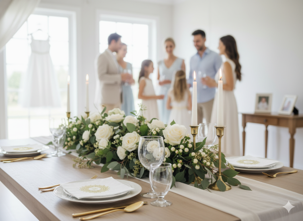 Serwetki ekologiczne białe z ornamentem złotym IHS – 33×33 cm, 20 szt. | Dekor sakramentalny