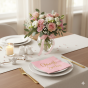 Serwetki różowe „Chrzest Święty” – 10 szt. | Dekoracja stołu