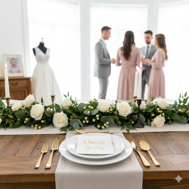 Serwetki białe „Chrzest Święty” – złoty napis, 10 szt. | Dekoracja stołu