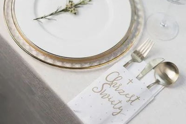 Kieszonka na sztućce ''Chrzest Święty'', 10x20 cm, biały