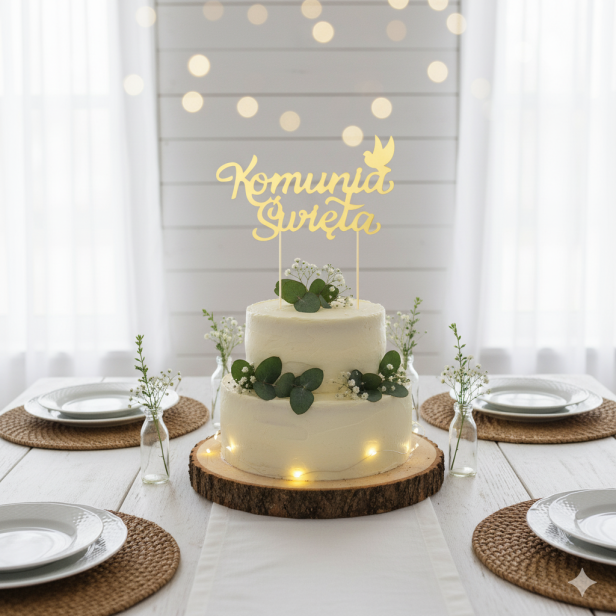 Topper okazjonalny KOMUNIA ŚWIĘTA - Dekoracja