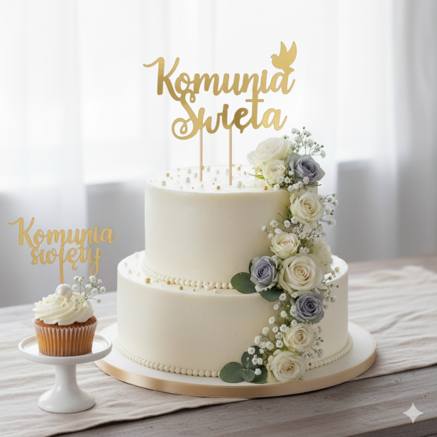 Topper okazjonalny KOMUNIA ŚWIĘTA - Dekoracja