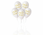 Balony CHRZEST ŚWIĘTY białe ze złotym nadrukiem – zestaw 5 szt. (lateksowe 30 cm)