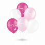Zestaw balonów CHRZEST ŚWIĘTY – ROYAL PINK - 6 szt. (lateksowe 30 cm)