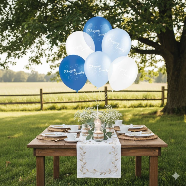 Zestaw balonów CHRZEST ŚWIĘTY – ROYAL BLUE - 6 szt. (lateksowe 30 cm)