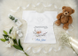 projekt  Niebieski -  Szatka na Chrzest LITTLE ANGEL ze zdjęciem – personalizowana pamiątka Chrztu Świętego