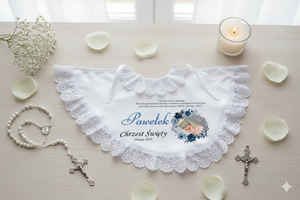 Szatka na Chrzest – Linia PURE HIMMELI Pastel Blue