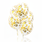 Balony GOLD CHROM z konfetti – zestaw 4 szt. (lateksowe 30 cm)