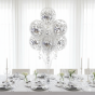 Balony SILVER z konfetti – zestaw 4 szt. (lateksowe 30 cm)