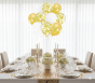 Balony BIAŁY & GOLD z konfetti – zestaw 10 szt. (lateksowe 30 cm)