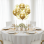 Balony GOLD CHROME z konfetti – zestaw 10 szt. (lateksowe 30 cm)