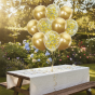 Balony GOLD CHROME z konfetti – zestaw 10 szt. (lateksowe 30 cm)