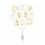 Balony komunijne „Symbolika IHS” – 10 szt. (lateksowe 30 cm)