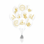 Balony komunijne „Kielich Eucharystyczny IHS” – 10 szt. (lateksowe 30 cm)