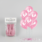Balony „Stópki” różowe – zestaw 6 szt. (lateksowe 30 cm)