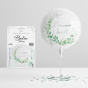 Balon foliowy „Komunia Święta Eukaliptus Srebrny” – 45 cm
